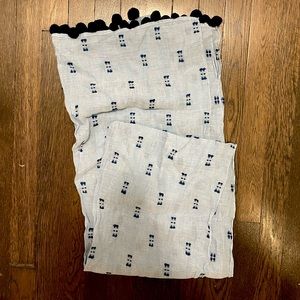 J. Crew light blue linen scarf
